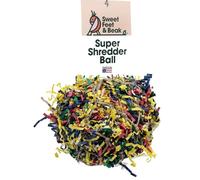 Sweet Feet and Beak Super Shredder Ball - Bird Cage Accessories to Keep Your Bird Busy Foraging for Hidden Treasures - Non-Toxic, Easy to Install Bird Foraging Toys for Large Sized Birds - 7 Inch