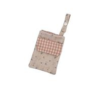 Sweet Floral Nurse Double Layer Pencil Case Coin Purse with Hand Rope Travel Card Holder ID Key Portable Storage Bag Girly Gifts