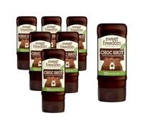 Sweet Freedom Choc Shot Chocolate - Refined Sugar Free Syrup for Coffee, Dessert, Milkshakes & Baking, High Fibre, Vegan, Only 13 Calories Per Teaspoon (Pack of 6)