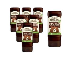 Sweet Freedom Choc Shot Chocolate - Refined Sugar Free Syrup for Coffee, Dessert, Milkshakes & Baking, High Fibre, Vegan, Only 13 Calories Per Teaspoon (Pack of 6)