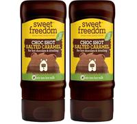 Sweet Freedom Choc Shot Salted Caramel- Refined Sugar Free Chocolate Syrup for Coffee, Milkshakes & Baking, High Fibre, Vegan, Only 13 Calories Per Teaspoon (Pack of 2)