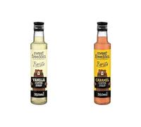 Sweet Freedom Compact Coffee Favourites Bundle 250 ml - Caramel & Vanilla Vegan Coffee Syrups Naturally Sweetened with Fruits for Lattes, Iced Coffee & Hot Drinks (Pack of 2)