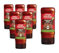 Sweet Freedom Hazelnut Syrup 350 g - Vegan Drizzle for Coffee and Pancakes, Naturally Sweetened with Fruits, Only 13 Kcal Per Teaspoon (Pack of 6)