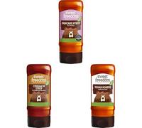 Sweet Freedom Pancake & Breakfast Syrup Bundle 350 g - Pancake, Cinnamon & Honeee Vegan Syrups Naturally Sweetened with Fruits for Pancakes, Waffles Oats & Baking (Pack of 3)