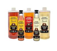 Sweet Freedom Ultimate Barista Variety Bundle - 1 Litre & 250 ml Vegan Coffee Syrups Naturally Sweetened with Fruits for Lattes, Iced Coffee & Hot Drinks (Pack of 5)