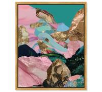 Sweet Geology I Canvas Print Gold Dam Wall Decor by Art Remedy, Gold Frame, 20 x 24