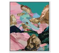 Sweet Geology I Canvas Print Gold Dam Wall Decor by Art Remedy, White Frame, 24 x 30