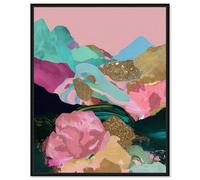 Sweet Geology II Canvas Print Gold Dam Wall Decor by Art Remedy, Black Frame, 16 x 20