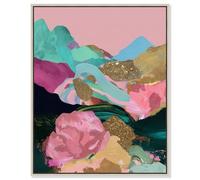 Sweet Geology II Canvas Print Gold Dam Wall Decor by Art Remedy, Silver Frame, 16 x 20