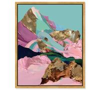 Sweet Geology III Canvas Print Gold Dam Wall Decor by Art Remedy, Gold Frame, 20 x 24