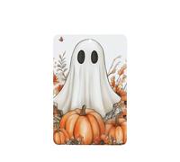 Sweet Ghost Fall Floral And Pumpkin Car Air Fresheners 4 Pcs Hanging Scented Cards Fragrance Scented Cards For Car Aromatherapy Tablets