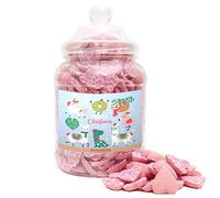 Sweet Gifts Sweets Jars - Pink Heart Shaped Chocolates - Sweet Gifts Animals Label - Large Jar - 1500grams