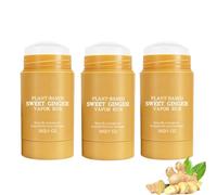 Sweet Ginger Vapor Rub Stick, All-Natural Herbal Ginger Body Soothing Stick, Moisturizing Balm Multipurpose Sticks for Hands, Knee, Neck Massage, 30g (3)
