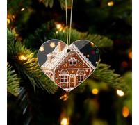 Sweet Gingerbread House Christmas Ornaments - Xmas Tree Hanging Ornaments, Personalized Acrylic Love Christmas Pendant for Holiday Keepsake Gifts