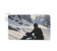 Sweet Gingerbread House Coin Purse Canvas Change Pouch with Zipper Small Cosmetic Organizer Bag Women Wallet for Car Keys, Credit Cards, Cash, Lipstick, Snowmobile, One Size, Snowmobile