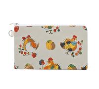 Sweet Gingerbread House Coin Purse Canvas Change Pouch with Zipper Small Cosmetic Organizer Bag Women Wallet for Car Keys, Credit Cards, Cash, Lipstick, Chicken Pattern, One Size, Chicken Pattern