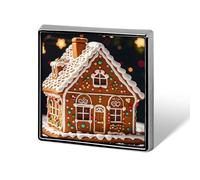 Sweet Gingerbread House Square Lapel Pins Backpack Pin Cute Brooch Decoration Brooches for Women Men Fashion Button Badges for Hat Backpacks Purses Jackets Shirt Suit