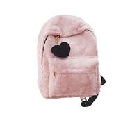 Sweet Girl Love Plush Backpack Cute Pendant Backpack (Pink)