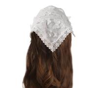 Sweet Girls Lace Bandana Sunproof Hairband Tie Back Camping Headwrap Lovely Girls Traveling Hair Kerchief