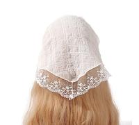 Sweet Girls Lace Bandana Sunproof Hairband Tie Back Camping Headwrap Lovely Girls Traveling Hair Kerchief