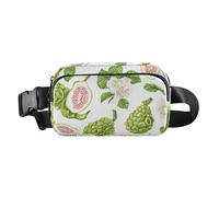 Sweet Green Fruit White Fashion Waist Bag Fanny Pack for Women Men Multipurpose Belt Bag with Adjustable Strap for Travel Gym Work