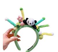 Sweet Halloween Live Broadcast Hairband Women Students Photoshoot Hairband Stuffed Panda Shape Cosplay Headbands Cute For For For Washing Face Lovely Panda For Girls Teens For Live Broadcast Ears
