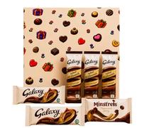 Sweet Hamper Galaxy Chocolate Gift Set for Kids, 2 Smooth Milk Chocolate Bars 42g, Galaxy Minstrels & 3 Hot Chocolate Sachets- Christmas or Birthday Chocolate for Kids