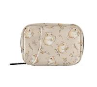 Sweet Hamster Beige Pet Medicine Bags with Detachable Compartments, Pill Cases, Wallet Organizer