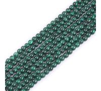 Sweet & Happy Girl's Store 3-4mm Round Gemstone Malachite Stone Beads Strand 15 Inch Jewellery Making Beads