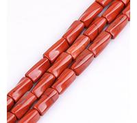Sweet & Happy Girl's Store 9x20mmTwist Column Gemstone Red Jasper Beads Strand 15 Inch Jewellery Making Beads