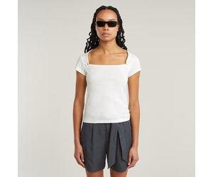 Sweet Heart Slim Top - White - Women L