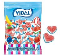 Sweet Heart | Vidal Double Layer Hearts 1.5kg | Raspberry Flavoured Gummy Sweets | Sugar Coated & Heart Shaped | Gluten Free | Bulk Sharing Bag for Events & Pick n Mix