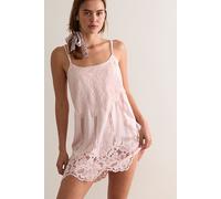 Sweet Heirloom Mini Slip Dress by Intimately at Free People in Peach Whip, Size: Small - female