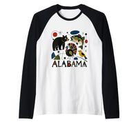 Sweet Home Alabama Folk Art Raglan Baseball Tee
