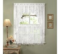 Sweet Home Collection 5 Pc Kitchen Curtain Set, Swag Pair, Valance, Choice of 24" or 36" Tier Pair