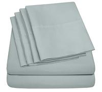 Sweet Home Collection 6 Piece Bed Sheet Set, King, Slate
