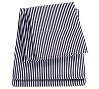 Sweet Home Collection 6 Piece Bed Sheets 1500 Thread Count Fine Microfiber Deep Pocket Set-Extra Pillow Cases, Value, Full, Classic Stripe Navy