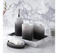 Sweet Home Collection Bathroom Accessories Collection Unique Decorative Beautiful Designs Bath Décor, 4 Piece Set, Urbana(Pack of 1)