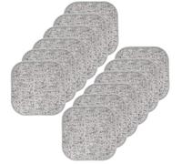 Sweet Home Collection Chair Cushion Memory Foam Pads Honeycomb Pattern Slip Non Skid Rubber Back Rounded Square 16" x 16" Seat Cover, Broadway Blue/Black - 12 Pack