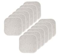 Sweet Home Collection Chair Cushion Memory Foam Pads Honeycomb Pattern Slip Non Skid Rubber Back Rounded Square 16" x 16" Seat Cover, Alexis Cream/Brown - 12 Pack