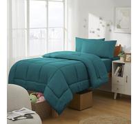 Sweet Home Collection Dorm Room Essentials College Bedding Comforter Set 5 Piece Twin XL Size Bed in a Bag for College Students Boys and Girls, Twin XL, Teal