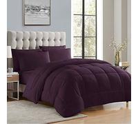 Sweet Home Collection Down Alternative Comforter All Season Warmth Luxurious Plush Loft Microfiber Fill Duvet Insert Bedding, Queen, Purple