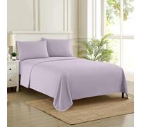 Sweet Home Collection Luxury Bedding Set with Flat, Fitted Sheet, 2 Pillow Cases, Find Double Brushed Microfiber, Lilac, Queen