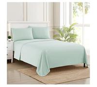 Sweet Home Collection Luxury Bedding Set with Flat, Fitted Sheet, 2 Pillow Cases, Find Double Brushed Microfiber, Mint, Twin