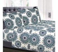 Sweet Home Collection Luxury Bedding Set with Flat, Fitted Sheet, 2 Pillow Cases, Microfiber, Ashley, Full