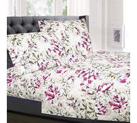 Sweet Home Collection Luxury Bedding Set with Flat, Fitted Sheet, 2 Pillow Cases, Microfiber, Dolce, Queen