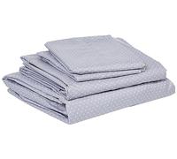 Sweet Home Collection Luxury Bedding Set with Flat, Fitted Sheet, 2 Pillow Cases, Microfiber, Dot Gray, Queen