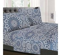 Sweet Home Collection Luxury Bedding Set with Flat, Fitted Sheet, 2 Pillow Cases, Microfiber, Oasis, Full