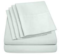Sweet Home Collection Queen Sheets Mint - 6 Piece 1500 Supreme Collection Fine Brushed Microfiber Deep Pocket Queen Sheet Set Bedding - 2 Extra Pillow Cases, Great Value