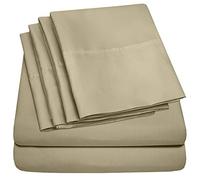 Sweet Home Collection Queen Sheets Sage - 6 Piece 1500 Supreme Collection Fine Brushed Microfiber Deep Pocket Queen Sheet Set Bedding - 2 Extra Pillow Cases, Great Value